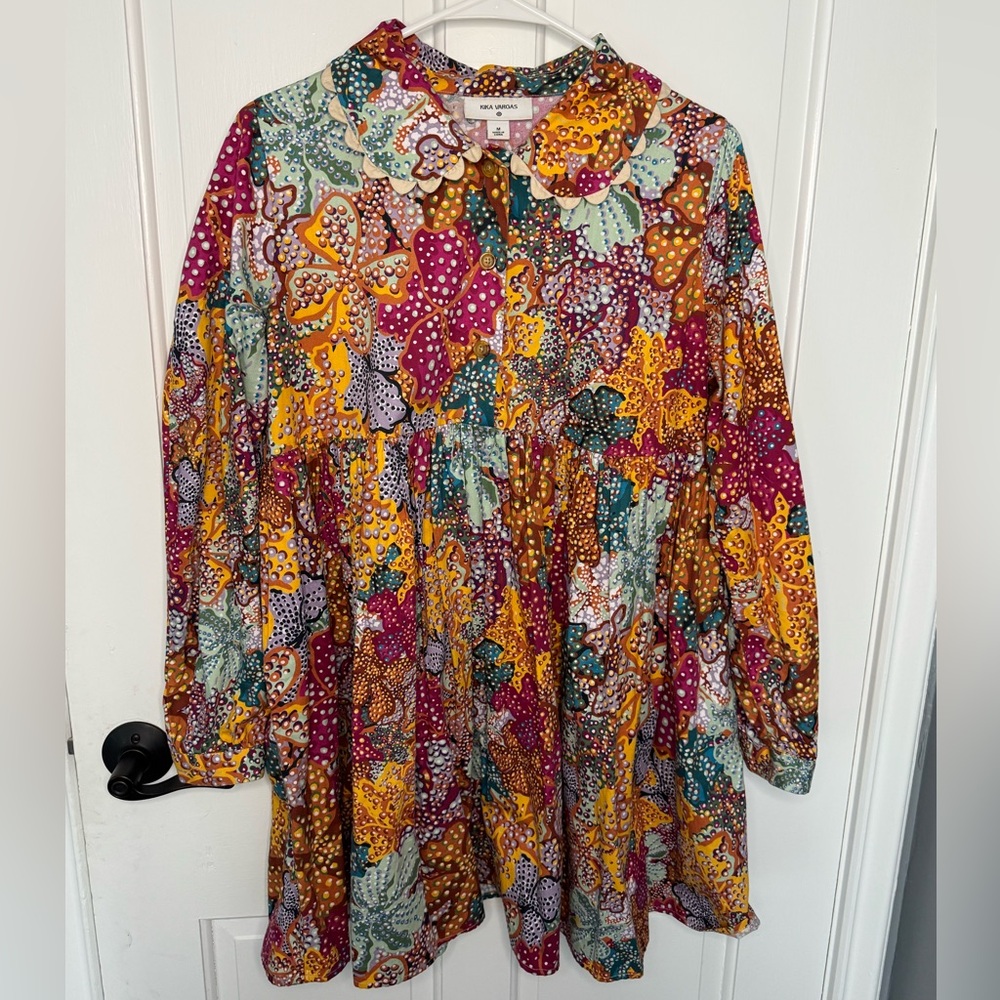 Kika Vargas x Target Multicolor Patterned Babydoll Dress